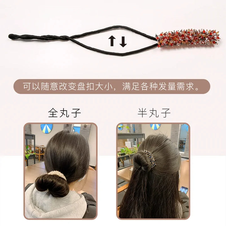 Fashion Rhinestone DIY Hair Style Making Tools Floral Korean Style