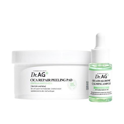 Dr.AG+ Cica Repair Peeling Pad 40p + Cica Hyaluronic Calming Ampoule 25ml SET Skincare SET TRESSELLE 37