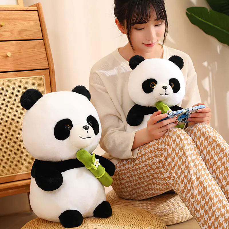 Cute Bamboo Tube Panda Plush Toy